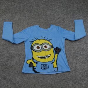 Vintage Minions Boys Top Medium Fleece Pullover Pajama Long Sleeves 2000s‎